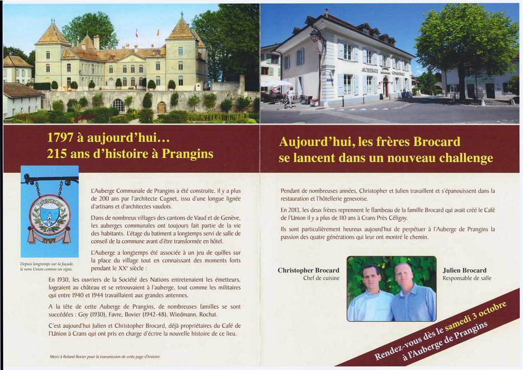 Auberge de Prangins Extérieur photo